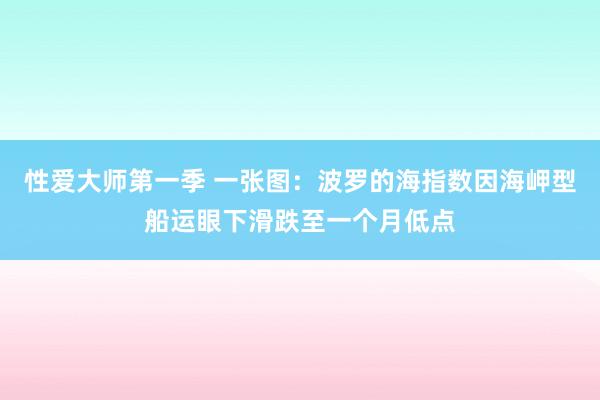 性爱大师第一季 一张图：波罗的海指数因海岬型船运眼下滑跌至一个月低点