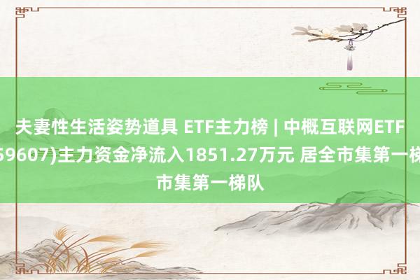 夫妻性生活姿势道具 ETF主力榜 | 中概互联网ETF(159607)主力资金净流入1851.27万元 居全市集第一梯队