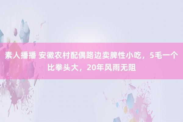 素人播播 安徽农村配偶路边卖脾性小吃，5毛一个比拳头大，20年风雨无阻